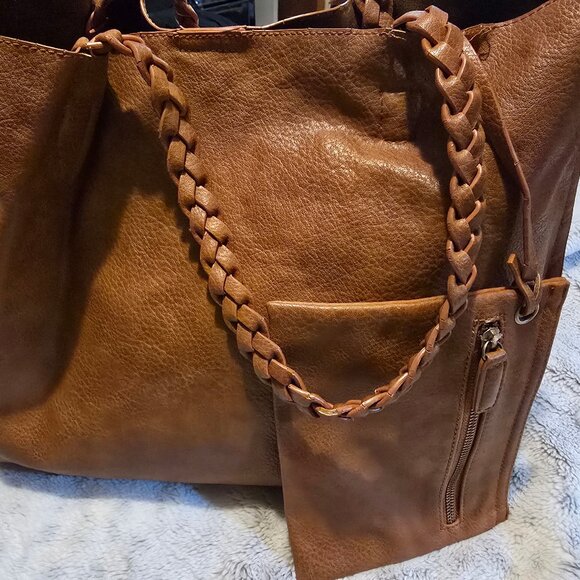 Leather purse with pouch attached - Picture 1 of 3